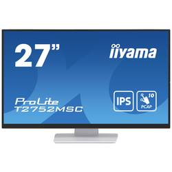 Iiyama ProLite T2752MSC-W1 dotykový monitor Energetická třída (EEK2021): E (A - G) 68.6 cm (27 palec) 1920 x 1080 Pixel 16:9 5 ms HDMI™, DisplayPort, na