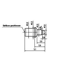 PTR Hartmann 5099-D-2.0N-AU-1.0C přesný testovací hrot