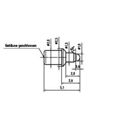 PTR Hartmann 5099-D-2.0N-AU-1.0C přesný testovací hrot