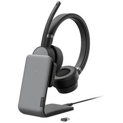 Lenovo Go Wireless Sluchátka On Ear Bluetooth® stereo šedá Potlačení hluku regulace hlasitosti, Vypnutí zvuku mikrofonu