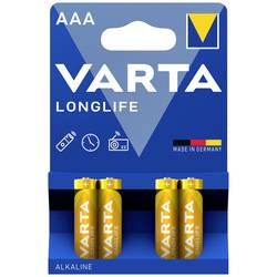 Varta LONGLIFE AAA Bli 4 mikrotužková baterie AAA alkalicko-manganová 1200 mAh 1.5 V 4 ks