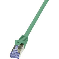 LogiLink CQ3045S RJ45 síťové kabely, propojovací kabely CAT 6A S/FTP 1.50 m zelená samozhášecí, s ochranou 1 ks