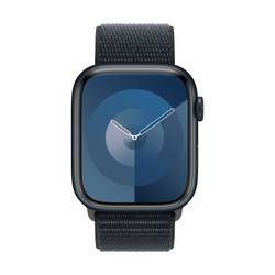 Apple Watch Series 9 GPS 45 mm hliníkový plášť Řemínek Sport Loop Midnight (půlnoční čerrná)