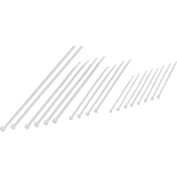 TRU COMPONENTS TC-11919644 stahovací pásky 100 x 2.5 mm, 155 x 2.5 mm, 203 x 3.6 mm, 203 x 4.8 mm přírodní bílá ;200 ks