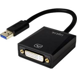 LogiLink UA0232 USB / DVI adaptér [1x USB 3.0 zástrčka A - 1x DVI zásuvka 24+5pólová] černá 10.00 cm
