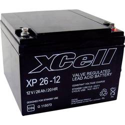 XCell XP2412 XCEXP2612 olověný akumulátor 12 V 26 Ah olověný se skelným rounem (š x v x h) 165 x 127 x 176 mm šroubované M5 bezúdržbové, VDS certifikace