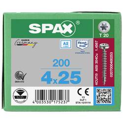 SPAX 0207000400253 R 88093 Ruko m.Spitze/T-STAR VG šroub do dřeva 4 mm 25 mm T-STAR plus nerezová ocel A2 200 ks
