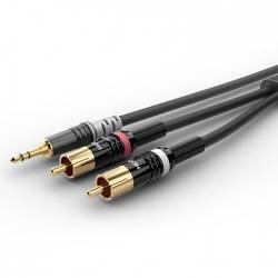 Sommer Cable HBP-3SC2-0030 audio kabel [1x jack zástrčka 3,5 mm - 2x cinch zástrčka] 0.30 m černá