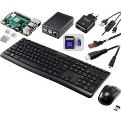 TRU COMPONENTS Pro Set Raspberry Pi® 4 B 4 GB 4 x 1.5 GHz vč. napájecího zdroje, vč. pouzdra, vč. chladicího tělesa, vč. HDMI™ kabelu, vč. klávesnice, vč. myši