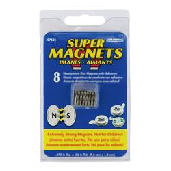 Blanko magnet (Ø x v) 12 mm x 1.5 mm kulatý nerezová ocel 8 ks 207078
