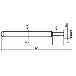 PTR Hartmann 1040-C-1.5N-NI-4.0 přesný testovací hrot