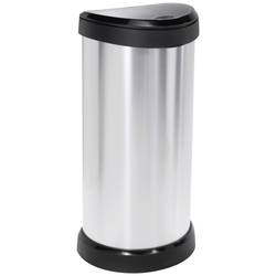 Curver DECO Bin 240641 odpadkový koš, 40 l, (š x v x h) 335 x 685 x 285 mm, stříbrná, černá, 1 ks