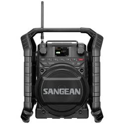 Sangean U-4X odolné rádio DAB+, FM Bluetooth, USB, AUX, NFC s akumulátorem, vodotěšné, nárazuvzdorné, prachotěsné, NFC, s USB nabíječkou černá