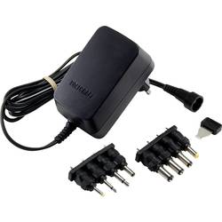 VOLTCRAFT VC-11258690 zásuvkový napájecí adaptér s redukcemi, nastavitelný, regulovatelné výstupní napětí, 3 V/DC, 4.5 V/DC, 5 V/DC, 6 V/DC, 7.5 V/DC, 9 V/DC,