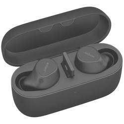 Jabra Evolve2 Buds špuntová sluchátka Bluetooth® stereo černá Redukce šumu mikrofonu, Potlačení hluku Nabíjecí pouzdro, Vypnutí zvuku mikrofonu, Indukce