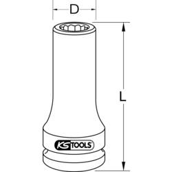 KS Tools 460.1502 460.1502 rázový nástrčný klíč 3/4