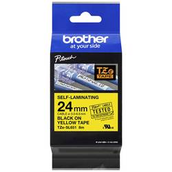 Brother TZESL651 páska bezpečnostní Barva pásky: žlutá Barva písma: černá 24 mm 8 m