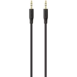 Belkin F3Y117bt1M jack audio kabel [1x jack zástrčka 3,5 mm - 1x jack zástrčka 3,5 mm] 1.00 m černá pozlacené kontakty