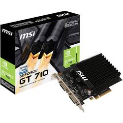 MSI Gaming grafická karta Nvidia GeForce GT710 2 GB GDDR3 RAM PCIe x16 HDMI™, DVI, VGA nízký profil, pasivní chlazení