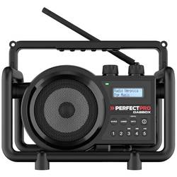 PerfectPro DABBOX odolné rádio DAB+, FM AUX, Bluetooth nárazuvzdorné černá