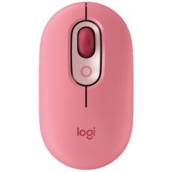 Logitech POP drátová myš Bluetooth® optická malinově červená, korálová červená 4 tlačítko 4000 dpi Snadné přepínání 3 zařízení, Tiché klávesy, integrovaný