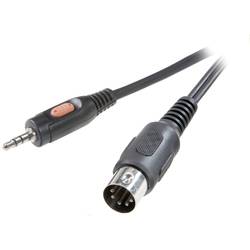 SpeaKa Professional SP-7869804 konektor DIN / jack audio kabel [1x diodová zástrčka 5pólová (DIN) - 1x jack zástrčka 3,5 mm] 1.50 m černá