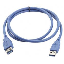 Manhattan USB kabel USB 3.2 Gen1 (USB 3.0 / USB 3.1 Gen1) USB-A zástrčka, USB-A zásuvka 2.00 m modrá pozlacené kontakty, UL certifikace 322379-CG