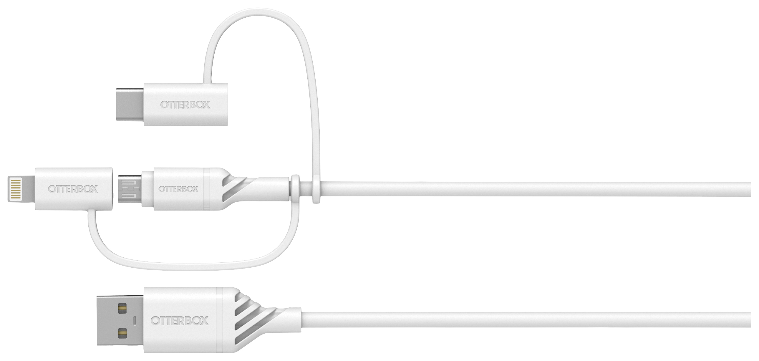 Otterbox pro mobilní telefon kabel [1x USB A - 1x Lightning, USB-C®, Micro USB] 1.00 m USB-A, Lightning konektor Apple, USB-C®, microUSB