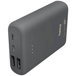 Hama Supreme 10HD powerbanka 10000 mAh Li-Pol USB-A, USB-C® tmavě šedá