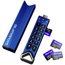 iStorage IS-FL-DSD-256-SP externí čtečka paměťových karet modrá IS-FL-DSD-256-SP USB-C® 3.2