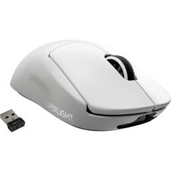 Logitech PRO X SUPERLIGHT herní myš bezdrátový optická bílá 5 tlačítko 16000 dpi nabíjecí