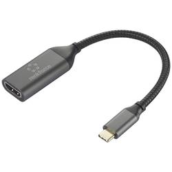 Renkforce RF-5234038 USB-C® / HDMI kabelový adaptér [1x USB-C® zástrčka - 1x HDMI zásuvka] černá stínění pletivem 0.15 m