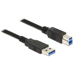 Delock USB kabel USB 3.2 Gen1 (USB 3.0 / USB 3.1 Gen1) USB-A zástrčka, USB-B zástrčka 2.00 m černá pozlacené kontakty 85068