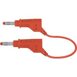 Stäubli 66.9405-05022 bezpečnostní měřicí kabely [lamelová zástrčka 4 mm - lamelová zástrčka 4 mm] 0.50 m, červená, 1 ks