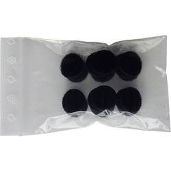 TRU COMPONENTS 685-330-Bag kulaté suché zipy, lepicí, háčková a flaušová část, (Ø) 20 mm, černá, 8 pár