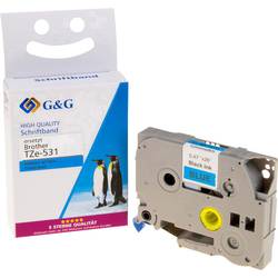 páska do štítkovače G&G 14956 kompatibilní náhradní Brother TZe-531 Barva pásky: modrá Barva písma: černá 12 mm 8 m