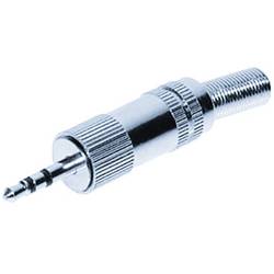 TRU COMPONENTS 1559803 jack konektor 2.5 mm zástrčka, rovná Pólů: 3 stereo stříbrná 1 ks