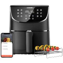 Cosori CS158-AF-RXB horkovzdušná fritéza, 5.5 l, 1700 W, ovládání pomoci aplikace, nepřilnavý povlak, s displejem, bez BPA, ochrana proti přehřátí, funkce