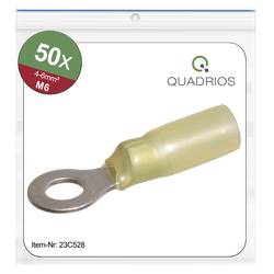 Quadrios 23C528 kulaté kabelové oko Průřez (max.)=6 mm² Ø otvoru=6.5 mm částečná izolace žlutá 50 ks