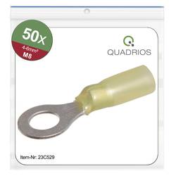 Quadrios 23C529 kulaté kabelové oko Průřez (max.)=6 mm² Ø otvoru=8.5 mm částečná izolace žlutá 50 ks