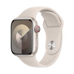 Apple Watch Series 9 GPS + Cellular 41 mm hliníkový plášť sportovní náramek Starlight (hvězdný svit) S/M