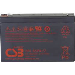 CSB Battery HRL 634W high-rate longlife HRL634W olověný akumulátor 6 V 8.4 Ah olověný se skelným rounem (š x v x h) 151 x 99 x 34 mm plochý konektor 6,35 mm