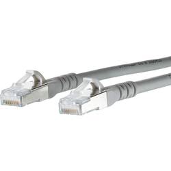 Metz Connect 1308450533-E RJ45 síťové kabely, propojovací kabely CAT 6A S/FTP 0.50 m šedá dvoužilový stíněný, bez halogenů, samozhášecí 1 ks