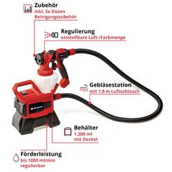 Einhell TE-SY 18/90 Li-Solo systém pro nástřik barev, max. průtok 1000 ml/min, 4260040