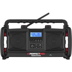PerfectPro WORKSTATION odolné rádio FM, DAB+ Bluetooth, AUX s USB nabíječkou, hlasitý odposlech, včetně mikrofonu, voděodolné, prachotěsné, nárazuvzdorné, s