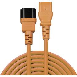 LINDY napájecí prodlužovací kabel [1x IEC zástrčka C14 10 A - 1x IEC C13 zásuvka 10 A] 1.00 m oranžová