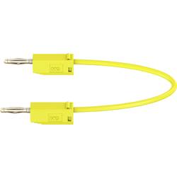 Stäubli LK205 měřicí kabel [lamelová zástrčka 2 mm - lamelová zástrčka 2 mm] 7.50 cm, žlutá, 1 ks