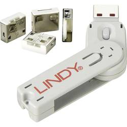 LINDY zámek portu USB USB Port Lock + Key sada 4 ks bílá vč. 1 klíče 40454