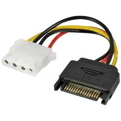 LINDY napájecí kabelový adaptér [1x IDE proudová zásuvka 4pólová - 1x proudová SATA zástrčka 15pólová] 0.12 m vícebarevná