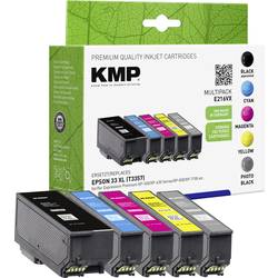 KMP Ink náhradní Epson 33XL, T3357, T3351, T3361, T3362, T3363, T3364 kompatibilní kombinované balení černá, foto černá, azurová, purppurová, žlutá E216VX